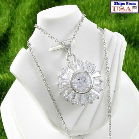 6.75ctw 14k Wt Gold Fill Cubic Zirconia Amulet - Picture 5 of 8